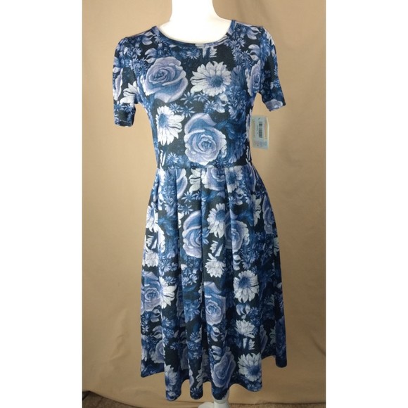 LuLaRoe | New with Tags | Amelia Style Dress | Blue-Purple | Size M
